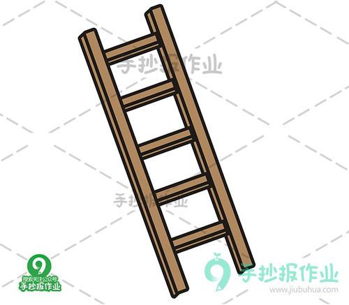 简笔梯子怎么画，简笔梯子怎么画图片