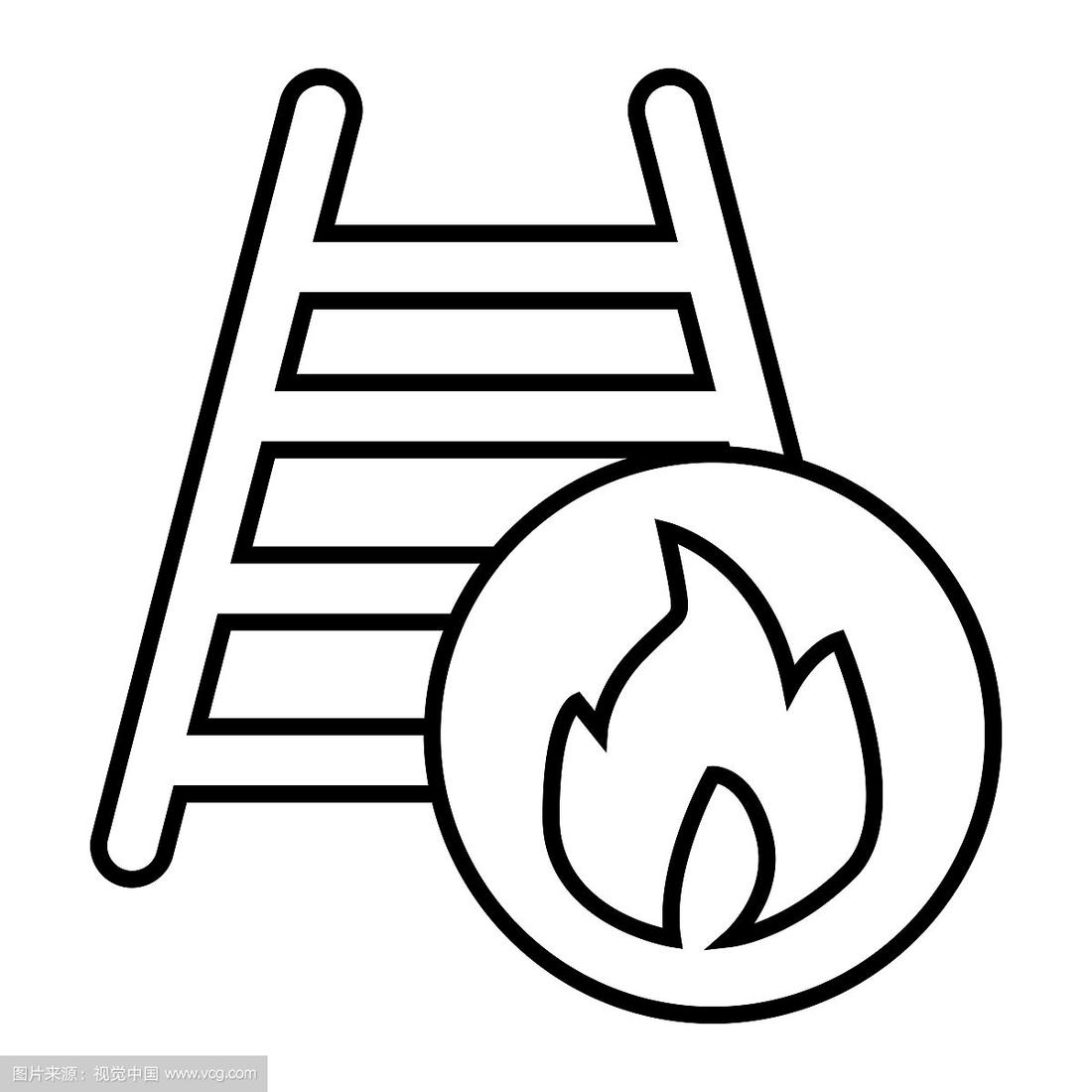消防梯子图片卡通画，消防梯子图片卡通画可爱
