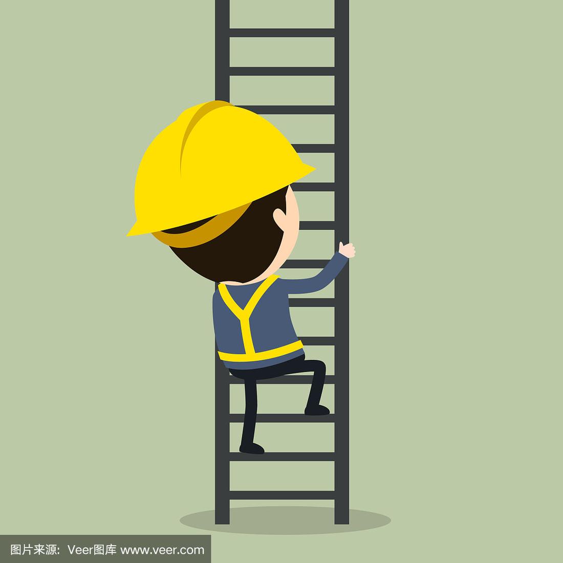 爬梯子卡通图片可爱，爬梯子卡通图片可爱版